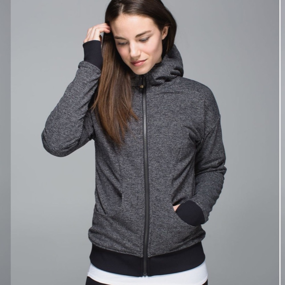 Embrace scuba reversible Sherpa Herringbone jacket